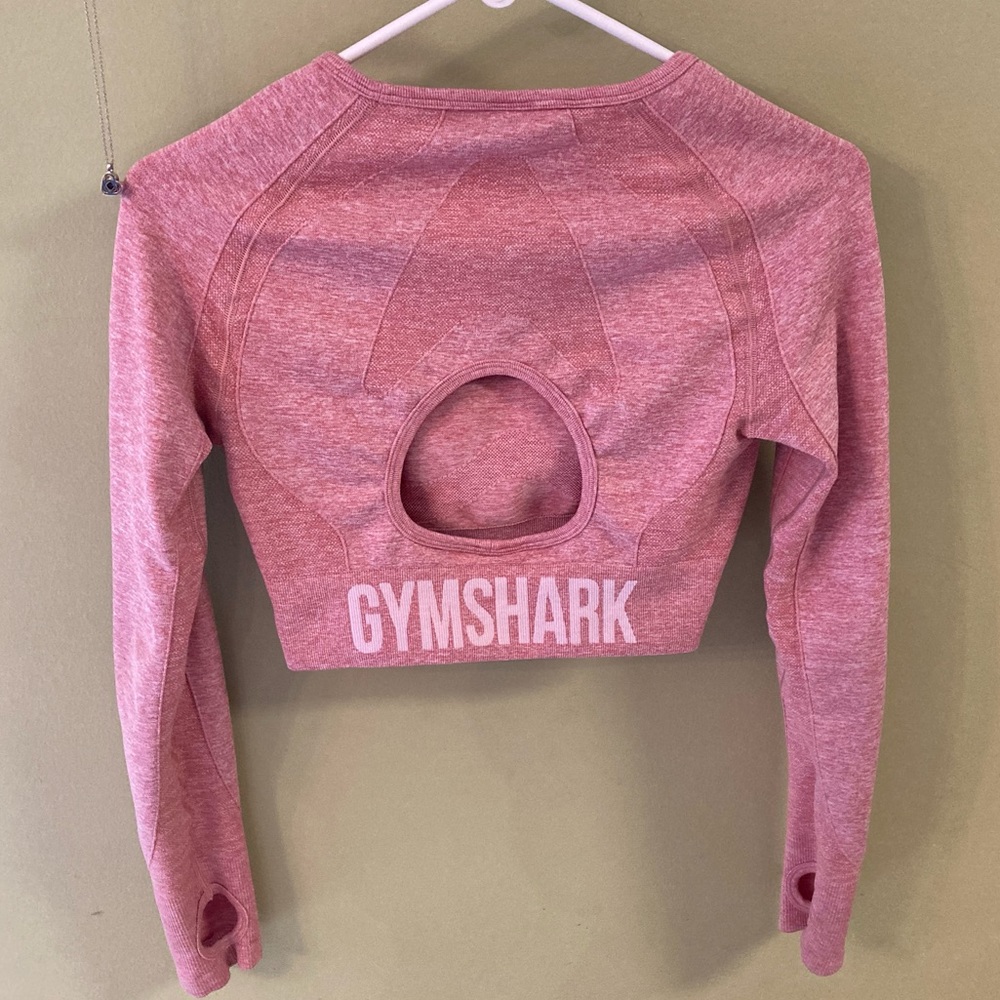 Gymshark Long Sleeve Pink Crop Top